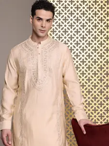 House of Pataudi Yoke Design Sequinned Jashn Kurta