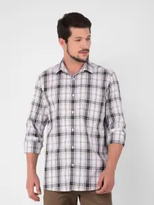 Crimsoune Club Men Classic Slim Fit Tartan Checks Opaque Checked Casual Shirt