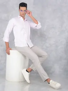 Crimsoune Club Men Classic Slim Fit Opaque Casual Shirt