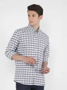 Crimsoune Club Men Classic Slim Fit Tartan Checks Opaque Checked Casual Shirt