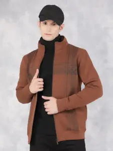 Crimsoune Club Men  Mock Collar  Front-Open Sweatshirt