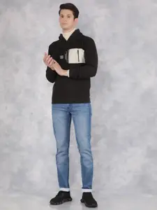 Crimsoune Club Men Printed Hooded Sweatshirt