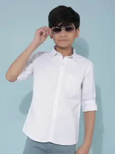 Crimsoune Club Boys Classic Slim Fit Opaque Casual Shirt