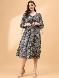 all about you Floral Print Fit & Flare Midi Dress