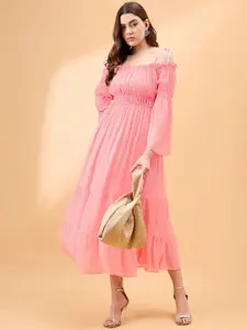 all about you Off-Shoulder Empire Midi Dress