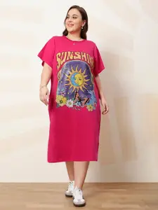 Athena Ample Print T-shirt Midi Dress