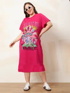 Athena Ample Print T-shirt Midi Dress