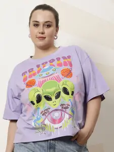 Athena Ample Floral Print Cotton Boxy Top