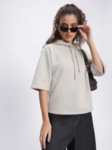 DressBerry Hooded Drop-Shoulder Sweatshirt