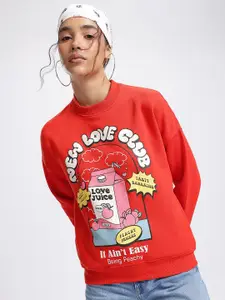 DressBerry Typography Printed Sweatshirt