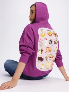 DressBerry Back Printed Hooded Sweatshirt