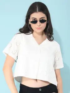 Crimsoune Club Women Classic Slim Fit Opaque Printed Casual Shirt