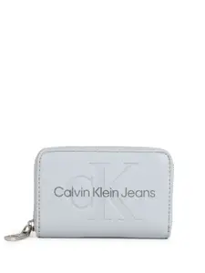 Calvin Klein Women Zip Detail PU Zip Around Wallet