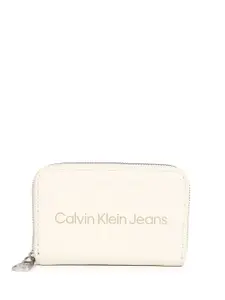 Calvin Klein Women Printed PU Zip Around Wallet