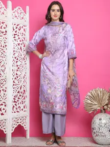 Stylee LIFESTYLE Ethnic Motifs Digital Printed Satin Unstitched Dress Material