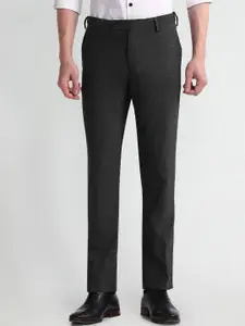 Arrow Men Solid Mid Rise Regular Fit Formal Trousers