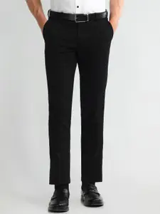 Arrow Men Solid Mid Rise Regular Fit Formal Trousers