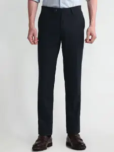 Arrow Men Solid Mid Rise Regular Fit Formal Trousers