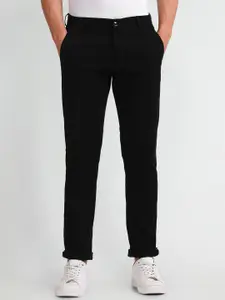 Arrow Sport Men Solid Mid Rise Slim Fit Regular Trousers