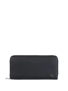 Calvin Klein Women Zip Detail PU Zip Around Wallet