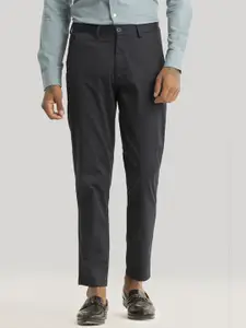 Snitch Men Smart Mid-Rise Slim Fit Trousers