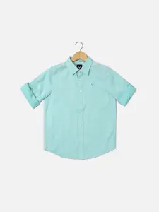 Allen Solly Junior Boys Spread Collar Floral Printed Slim Fit Casual Shirt
