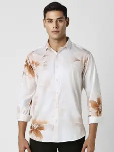 V Dot Men Slim Fit Floral Opaque Printed Party Shirt
