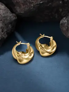 Accessorize 14K Gold-Plated Contemporary Hoop Earrings