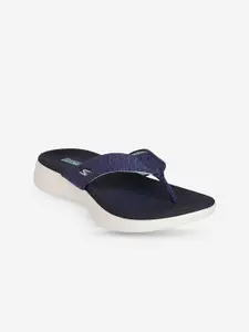 Skechers ON-THE-GO 600 Women Self Design T-Strap Room Slippers