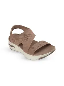 Skechers ARCH FIT - BRIGHTEST DAY Women Mocha Open Toe Flats