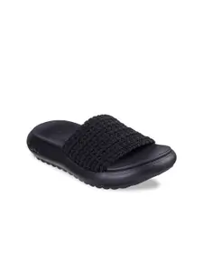 Skechers Women Self Design Open Toe Slip On Sliders