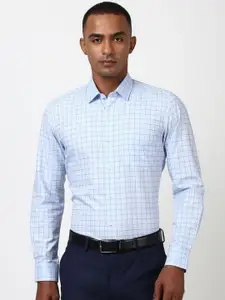 Peter England Men Slim Fit Checked Formal Shirt