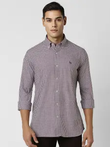 Van Heusen Sport Men Button-Down Collar Micro Checked Cotton Slim Fit Casual Shirt