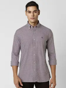 Van Heusen Sport Men Button-Down Collar Micro Checked Cotton Slim Fit Casual Shirt