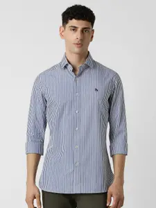 Van Heusen Sport Men Spread Collar Striped Cotton Slim Fit Casual Shirt