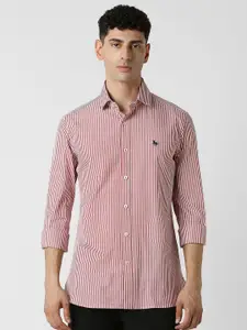 Van Heusen Sport Men Spread Collar Striped Cotton Slim Fit Casual Shirt