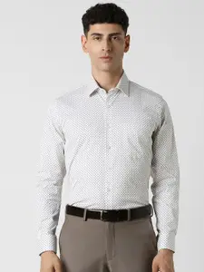 Van Heusen Men Slim Fit Opaque Printed Party Shirt