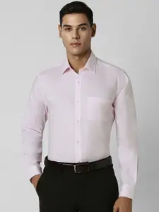 Van Heusen Men Spread Collar Solid Cotton Formal Shirt