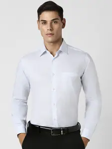 Van Heusen Men Spread Collar Micro Checked Cotton Formal Shirt