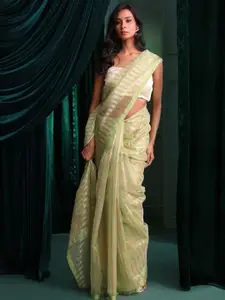 Indethnic Woven Design Zari Banarasi Saree