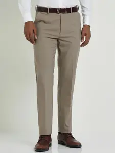 Allen Solly Sport Men Solid Mid Rise Regular Fit Formal Trousers