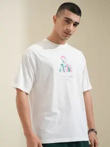 HIGHLANDER Men Graphic Printed Graphic Print Others Round Neck Cotton Relaxed Fit T-Shirt