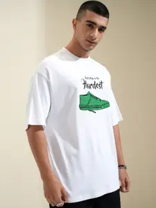 HIGHLANDER Men Graphic Printed Graphic Print Others Round Neck Cotton Oversized T-Shirt