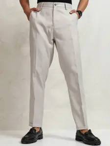 HIGHLANDER Men Mid-Rise Tapered Fit Bootcut Trousers