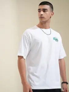 HIGHLANDER Men Graphic Printed Graphic Print Others Round Neck Cotton Oversized T-Shirt