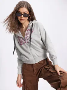 DressBerry Printed Hooded Sweatshirt