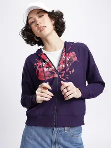 DressBerry Printed Hooded Sweatshirt