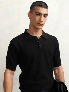 HIGHLANDER Men Relaxed Fit Knitted Textured T-shirt