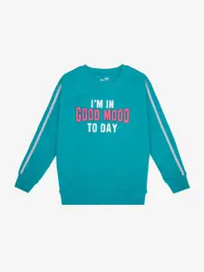 Bodycare Kids Girls Typography Printed Sweatshirt