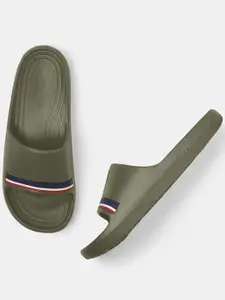 U.S. Polo Assn. Men Striped Rubber Easton 2.0 Foam Walk Sliders